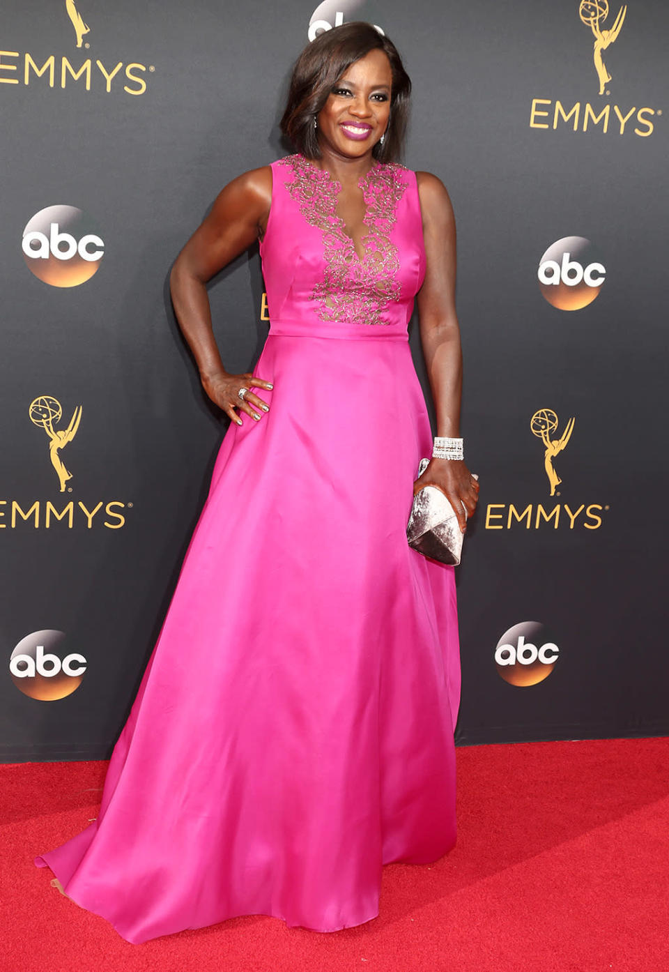 <p>Viola Davis arrives at the 68th Emmy Awards at the Microsoft Theater on September 18, 2016 in Los Angeles, Calif. (Photo by Getty Images)</p>