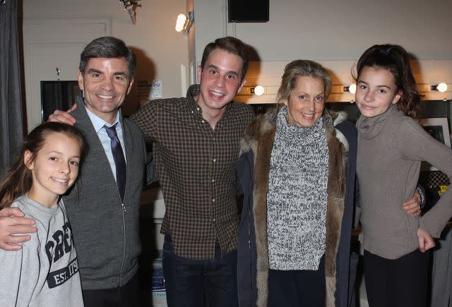 <p>Bruce Glikas/FilmMagic</p> Harper Andrea Stephanopoulos, George Stephanopoulos, Ben Platt, Ali Wentworth and Elliott Anastasia Stephanopoulos backstage at the musical 'Dear Evan Hansen' on December 11, 2016 in New York City