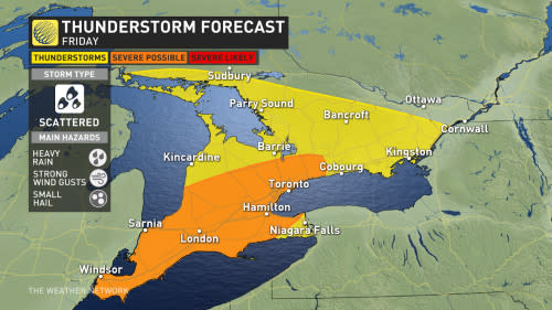 Friday severe risk