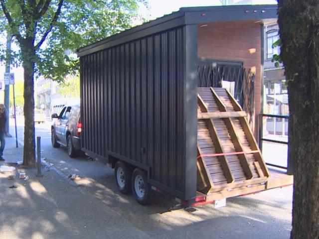 A mobile drug store began operating in the Downtown Eastside and selling small quantities of illicit drugs like cocaine, crack, methamphetamine, and heroin on Wednesday, May 3, 2023. (CBC News - image credit)