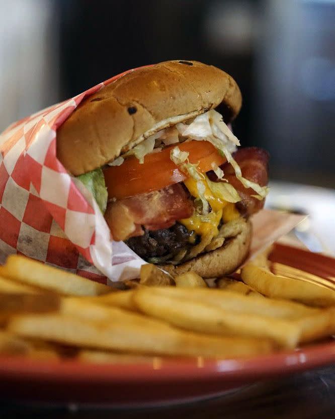 hangman burger with avocado added