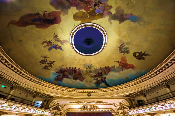 Don’t forget to look above at the magnificent painted ceiling.