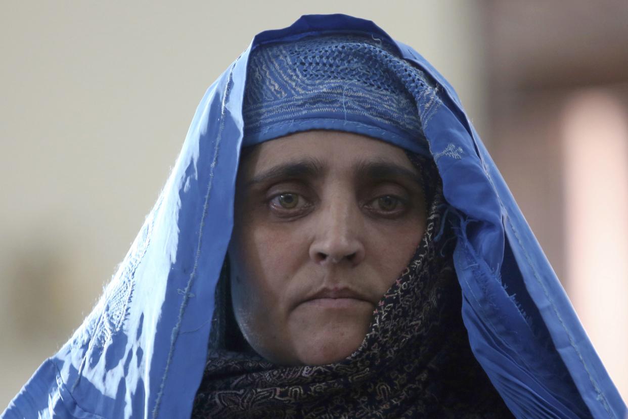 Sharbat Gula poses for a photo Nov. 9, 2016, after being deported back to Afghanistan.