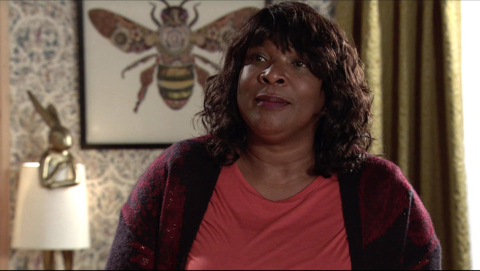 FROM ITV  STRICT EMBARGO- No Use Before  Tuesday 19th January 2021  Coronation Street - Ep 10231  Monday 25th January 2021 - 1st Ep  Aggie Bailey [LORNA LAIDLAW] seizes the opportunity and gives Grace [KATE SPENCER] both barrels, telling her MichaelÕs better off without her.   Picture contact David.crook@itv.com   This photograph is (C) ITV Plc and can only be reproduced for editorial purposes directly in connection with the programme or event mentioned above, or ITV plc. Once made available by ITV plc Picture Desk, this photograph can be reproduced once only up until the transmission [TX] date and no reproduction fee will be charged. Any subsequent usage may incur a fee. This photograph must not be manipulated [excluding basic cropping] in a manner which alters the visual appearance of the person photographed deemed detrimental or inappropriate by ITV plc Picture Desk. This photograph must not be syndicated to any other company, publication or website, or permanently archived, without the express written permission of ITV Picture Desk. Full Terms and conditions are available on  www.itv.com/presscentre/itvpictures/terms