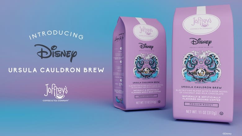 Bags of Disney-themed coffee