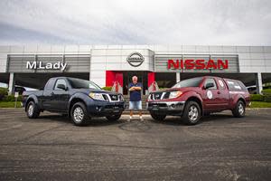 Brian Murphy swapped his “Million-Mile” Frontier for a new 2020 Frontier at M’Lady Nissan in Crystal Lake, the same dealership where he bought his 2007 Frontier more than 13 years ago. The Million Mile Frontier will retire where it was assembled, the Nissan Smyrna Vehicle Assembly Plant in Smyrna, Tennessee.