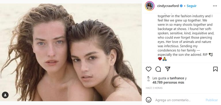 La sentida despedida de Cindy Crawford