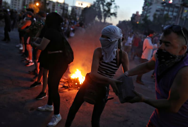 Protest against Chile's government in Santiago