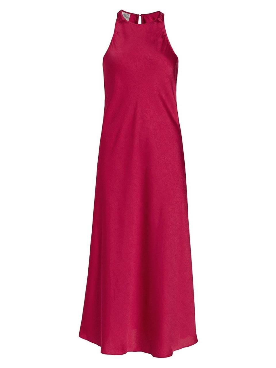 16) Bias-Cut Satin Midi Dress