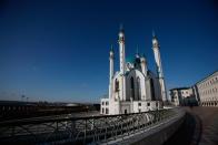 <b>KAZAN, RUSSIA: </b> The Qolsharif Mosque in the Kazan Kremlin in Kazan, Russia. At the time of its original construction in the 16th century, it was believed to be the oldest mosque in Europe outside Istanbul. Named after Qolsharif, a religious scholar and Imam of the Khanate of Kazan, who died in 1552 defending the mosque against Russian forces of Ivan the Terrible. It was rebuilt and inaugurated in 2005. Kazan is in Tatarstan, a federal subject of Russia in the Volga Federal District.