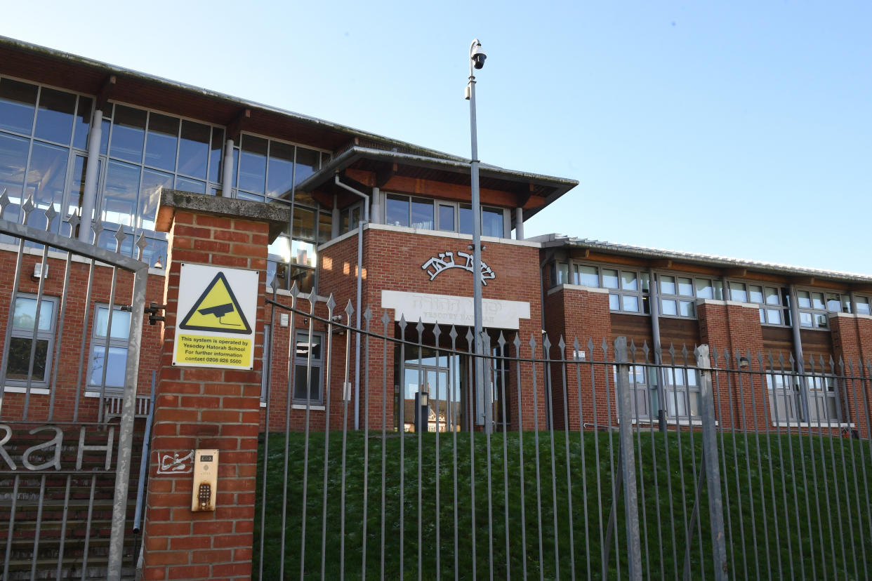 Police said the north London girls' school had previously been used for similar events during the pandemic. (PA)