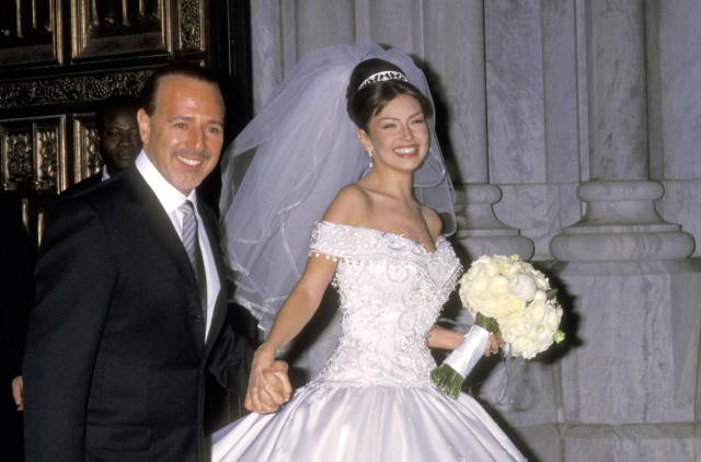 Thalia celebrates the arrival of husband Tommy Mottola's first