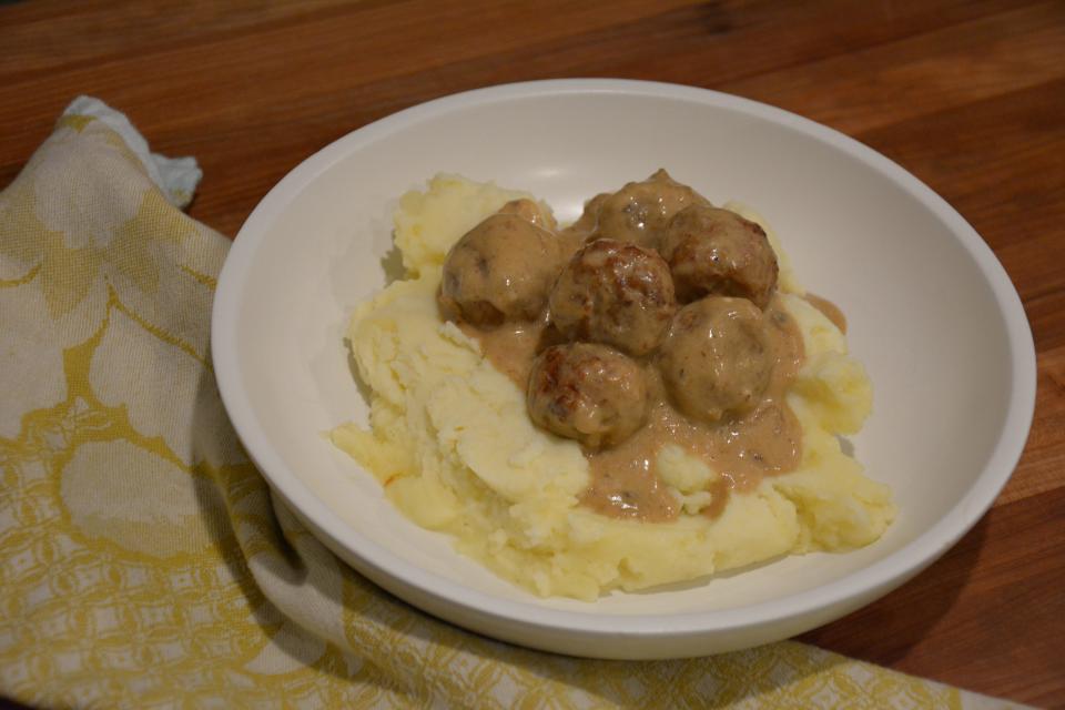 Since they heat up slowly, meatballs will hold their shape in a slow cooker.