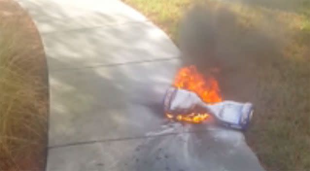 Burning up the footpath - hoverboards are catching fire.