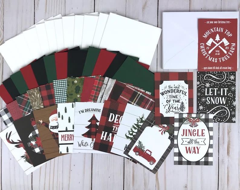 Rustic Christmas Card Making Kit