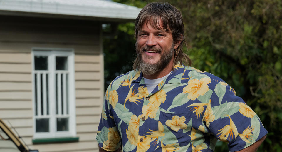 Former Calvin Klein model Travis Fimmel looks completely unrecognisable in the new Netflix show Boy Swallows Universe. Photo: Netflix