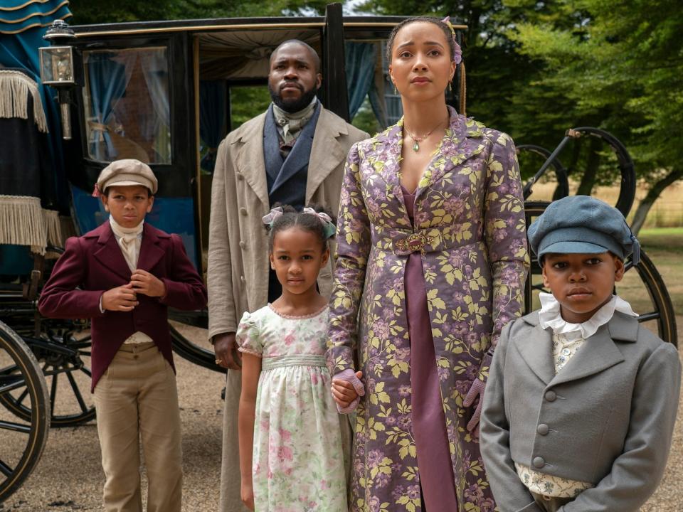 The Mondrich family will appear in season 3, including Will Mondrich (middle left) played by Martins Imhangbe and Alice Mondrich (middle right) played by Emma Naomi