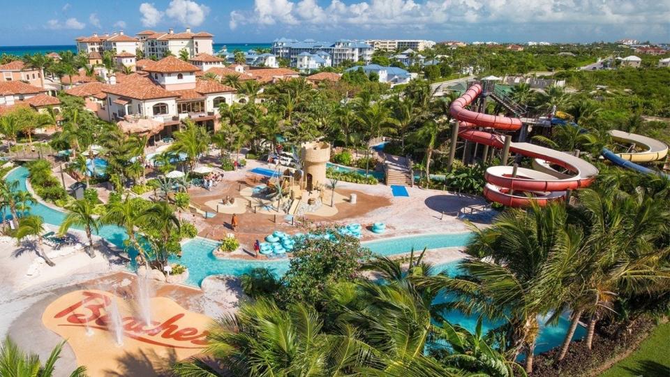 The lazy river at Beaches Turks and Caicos is part of the impressive Pirates Island water park.