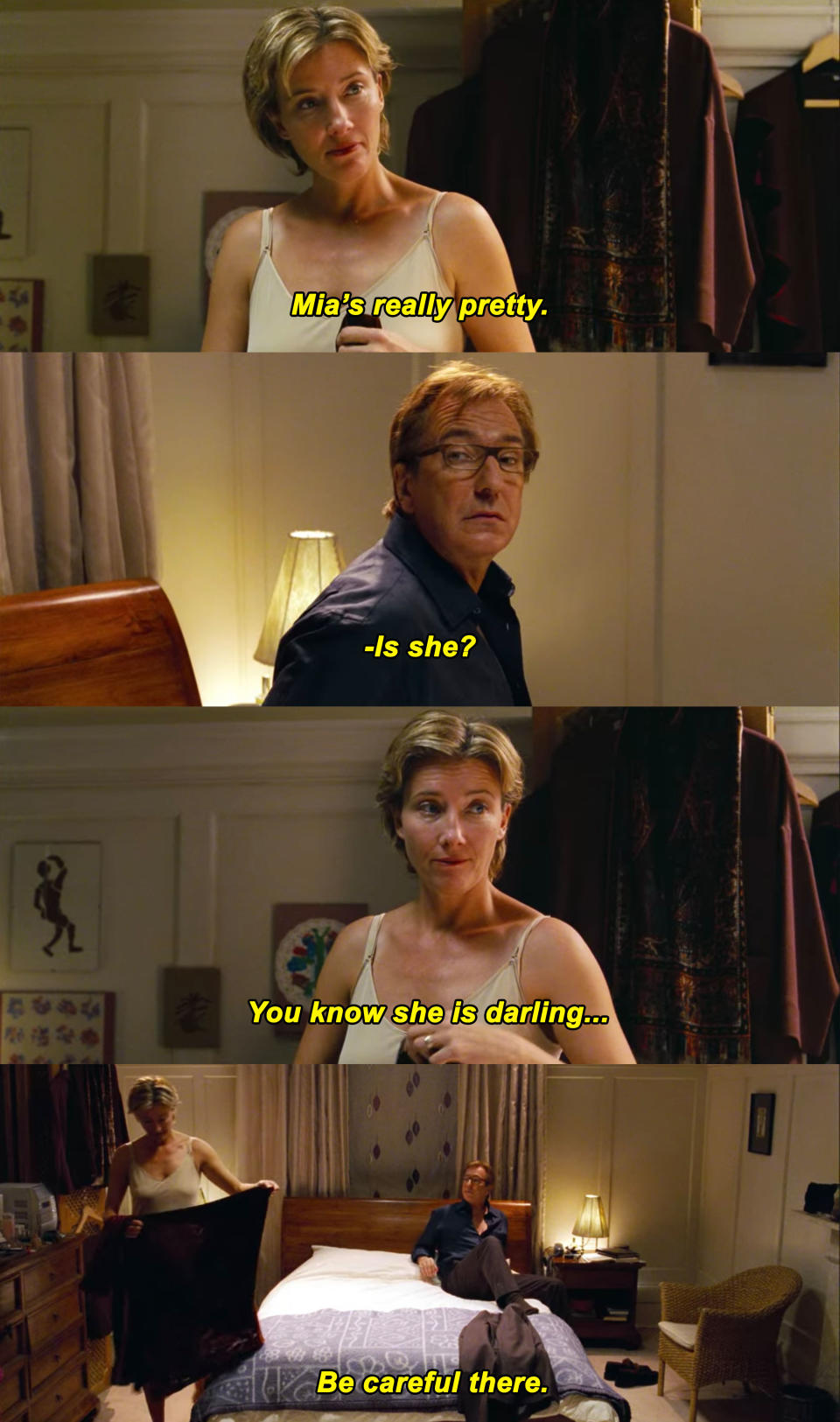Emma Thompson and Alan Rickman in "Love Actually"