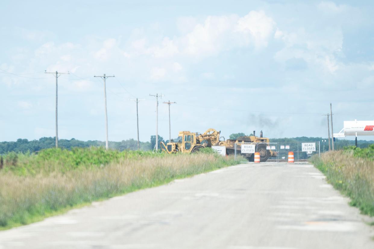 Recent developments at the Marshall Megasite along C Drive on Tuesday, July 18, 2023.