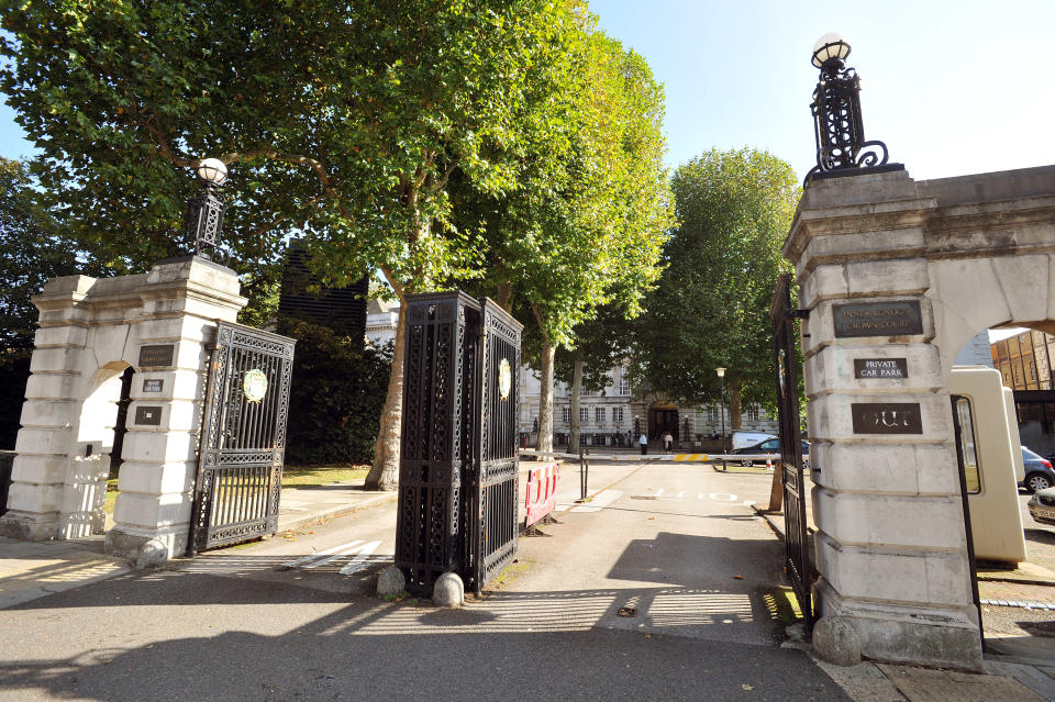 General view of the front entrance to the Inner London Crown Court, in Newington Causeway in south London.   (Photo by John Stillwell/PA Images via Getty Images)