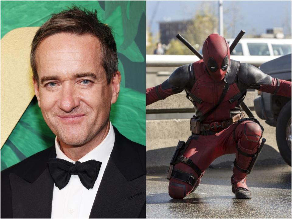 Matthew Macfadyen (left) and Ryan Reynolds as Deadpool (Getty Images/20th Century Fox)