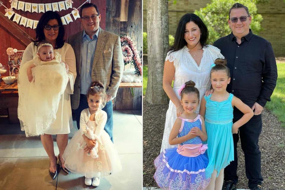 <p>Denise Jonas/Instagram; Kevin Jonas/Instagram</p> Kevin Sr. and Denise Jonas with their grandkids