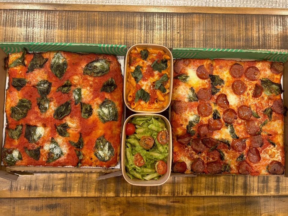 Pizzas and pastas from Goop Superfina