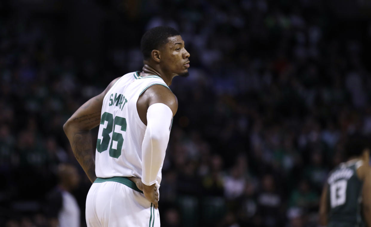 Marcus Smart can hear you. (AP)