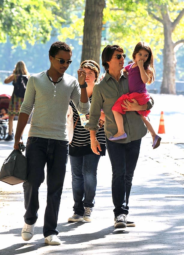 Tom Cruise con sus tres hijos, Isabella, Connor y Suri