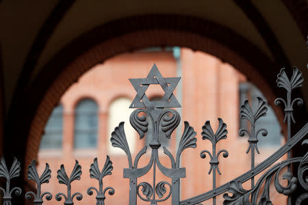 A part of a Rykestrasse Synagogue is pictured in Berlin, Germany, November 9, 2018. REUTERS/Fabrizio Bensch