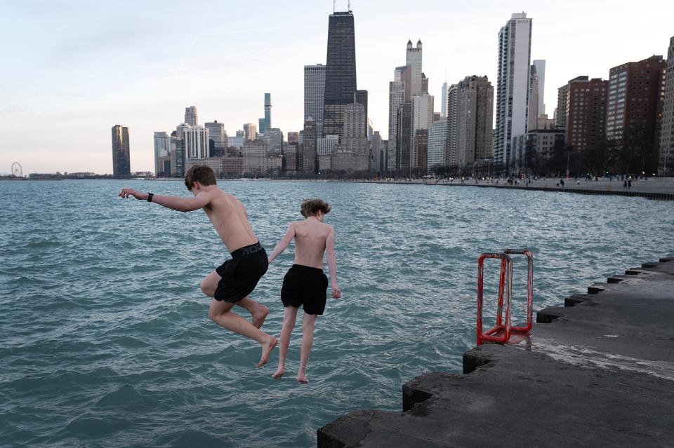 Temperatures in Chicago, Illinois soared past 70F on Monday and Tuesday (Getty Images)
