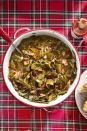 <p>Add some flavor to these dark, leafy veggies with garlic, onion, and loads of crispy bacon. </p><p><strong><a href="https://www.countryliving.com/food-drinks/recipes/a45271/braised-greens-recipe/" rel="nofollow noopener" target="_blank" data-ylk="slk:Get the recipe for Braised Greens;elm:context_link;itc:0;sec:content-canvas" class="link ">Get the recipe for Braised Greens</a>.</strong></p>