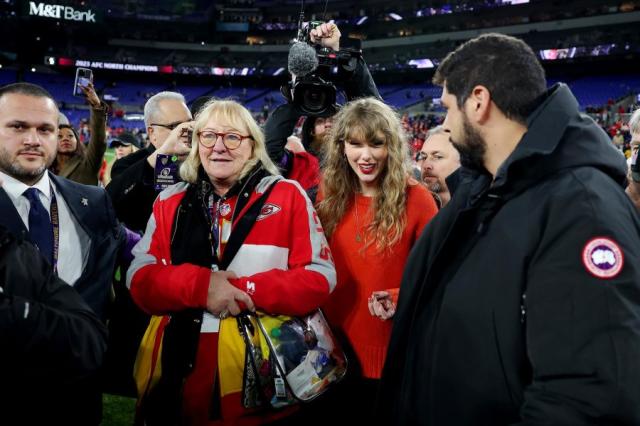 Taylor Swift Adorably Follows Donna Kelce's Lead in New Field Footage