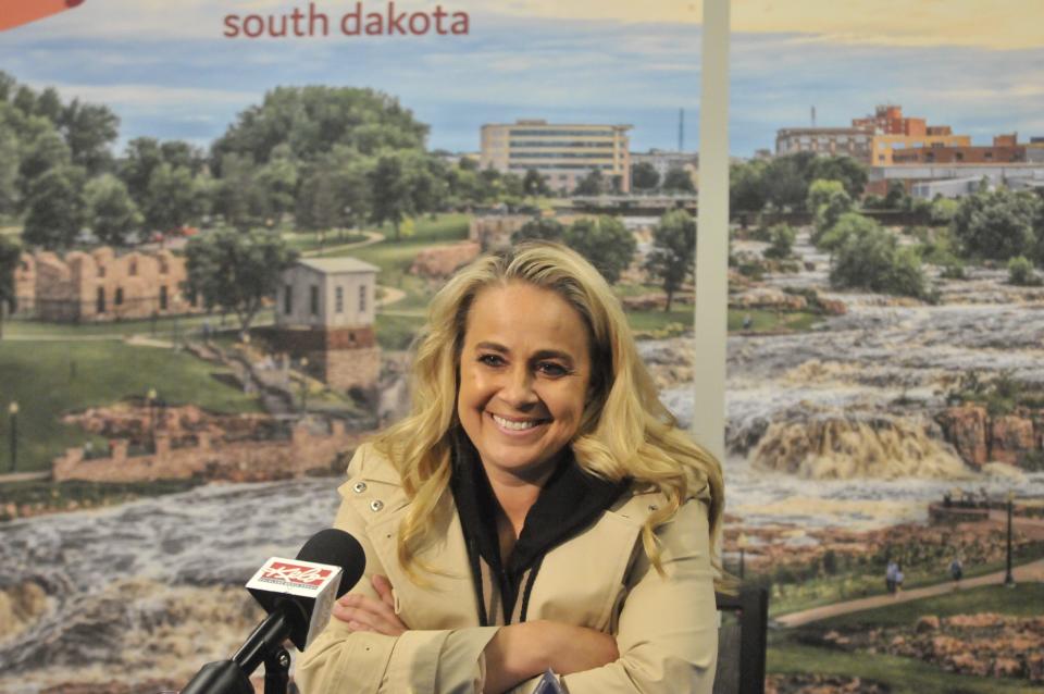 Becky Hammon during a press conference after the 2024 Visitor Industry Luncheon on May 6, 2024.