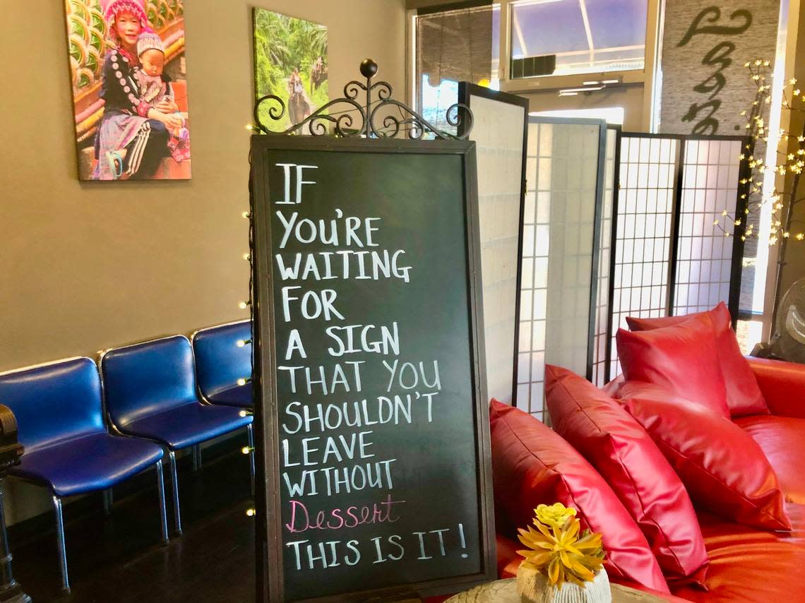 Tastebuds Eatery was lined with comfy furnishings and cute signs, seen Nov. 27, 2018.