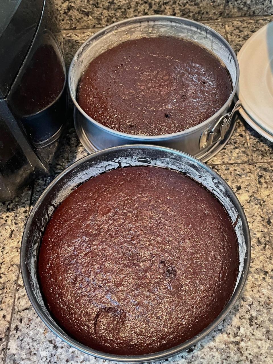 Ina Garten Beatty's Chocolate Cakes after baking