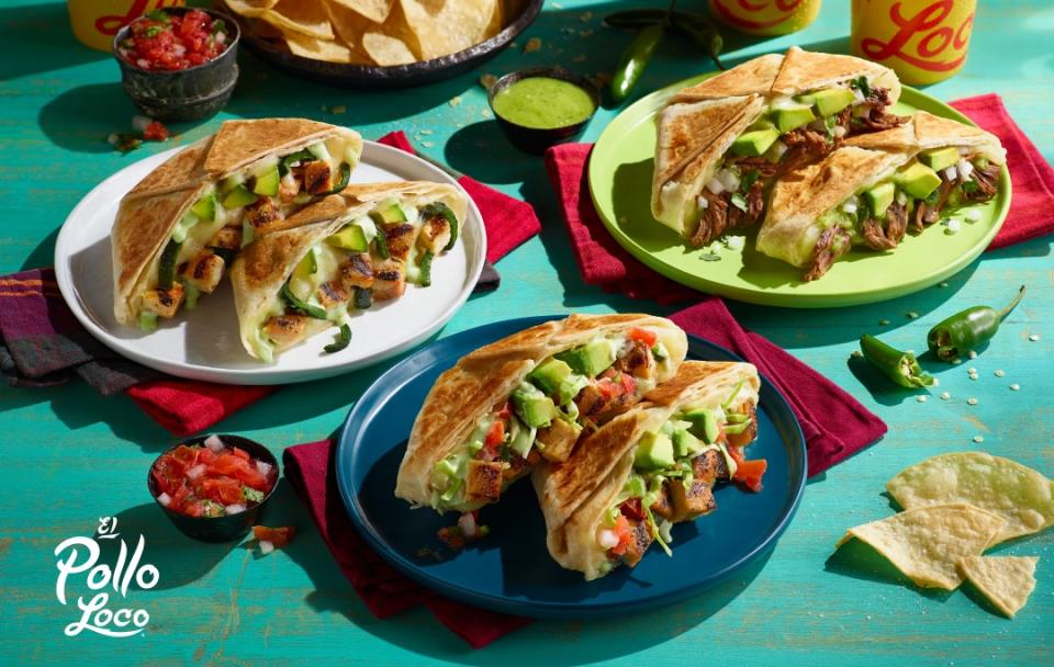 Head over to El Pollo Loco and try their three Stuffed Quesadillas, perfect for anyone looking for a convenient meal without sacrificing flavor. Choose from the savory Chicken Poblano Stuffed Quesadilla, the tasty Shredded Beef Stuffed Quesadilla (unavailable in Fresno and Sacramento markets), or the delicious Chicken Avocado Stuffed Quesadilla today!
