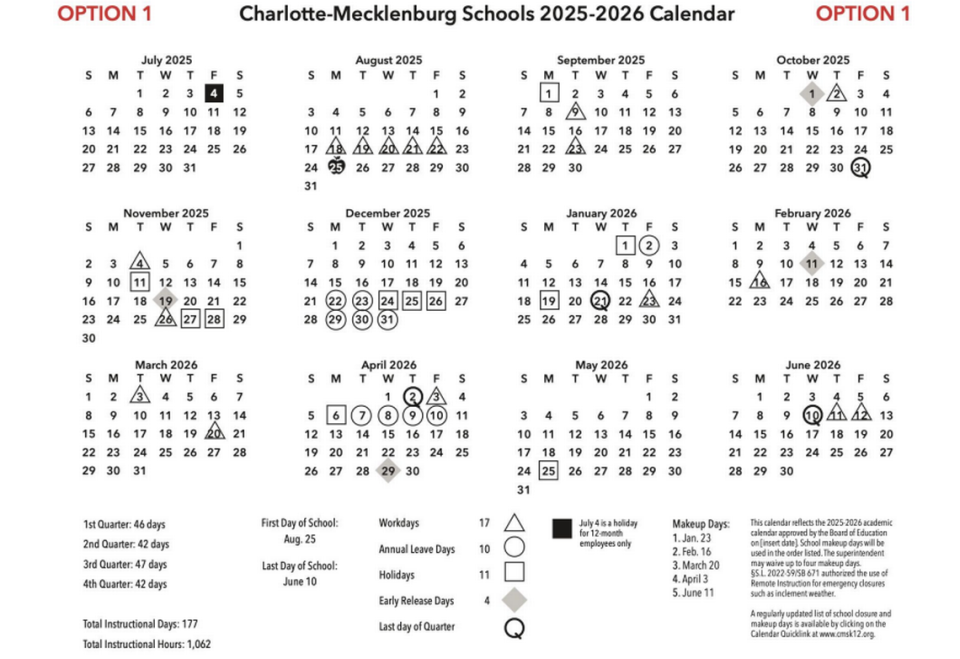 CMS reveals calendar options for 202526 year. District wants input on