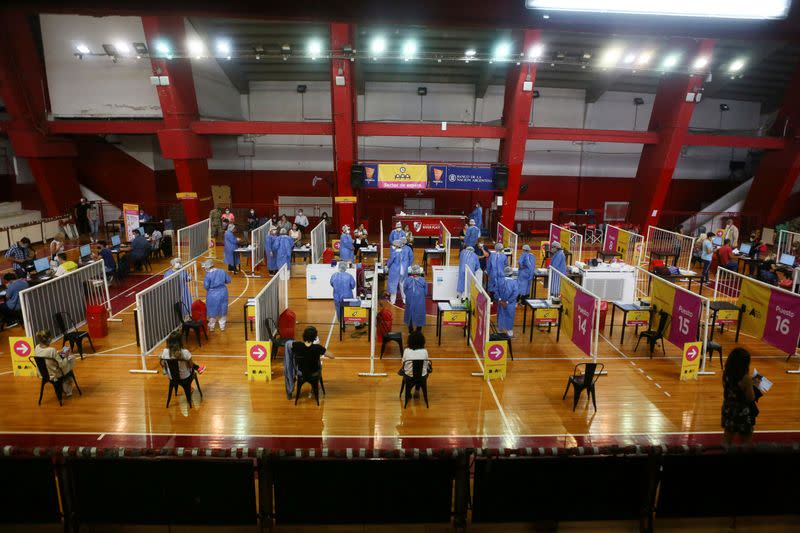 FILE PHOTO: Coronavirus disease (COVID-19) vaccination in Buenos Aires