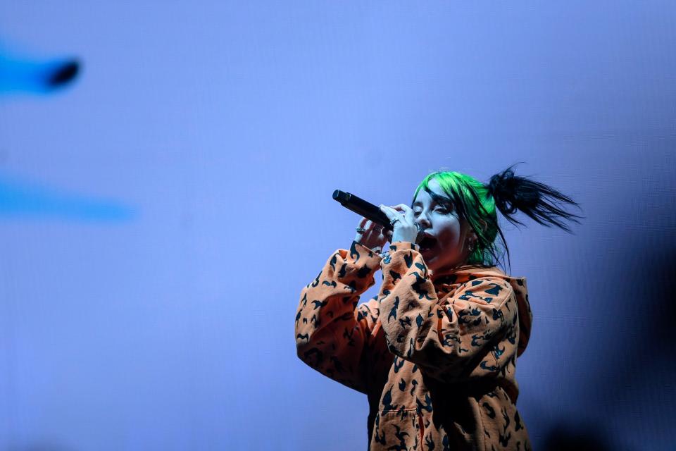 Billie Eilish performs during Corona Capital Music Festival in Mexico City on November 17, 2019. She was the top vote-getter in Delaware Online/The News Journal's annual Fantasy Firefly poll to headline Firefly Music Festival in 2020.