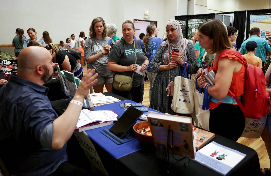 Parents from across North Texas attend the Texas Homeschool Expo at the Grapevine Convention Center on Friday, June 9, 2023, in Grapevine.