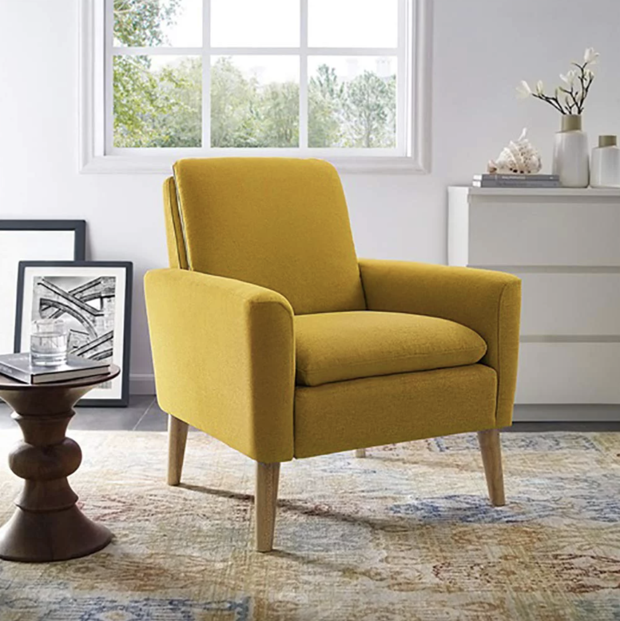 <p><a href="https://go.redirectingat.com?id=74968X1596630&url=https%3A%2F%2Fwww.walmart.com%2Fip%2FSmile-Mart-Modern-Tufted-Accent-Arm-Chair-with-Rubber-Wood-Leg-for-Living-room-Yellow%2F1110728798&sref=https%3A%2F%2Fwww.goodhousekeeping.com%2Fhome-products%2Fg43907837%2Fbest-furniture-walmart%2F" rel="nofollow noopener" target="_blank" data-ylk="slk:Shop Now;elm:context_link;itc:0;sec:content-canvas" class="link rapid-noclick-resp">Shop Now</a></p><p>Tufted Accent Chair </p><p>walmart.com</p><p>$112.00</p>