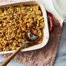 <p>Ginger and rhubarb team up in this easy rhubarb crisp recipe. Almond flour and chopped pistachios add some nuttiness to the topping and also make this crisp gluten-free. <a href="https://www.eatingwell.com/recipe/7935090/rhubarb-crisp/" rel="nofollow noopener" target="_blank" data-ylk="slk:View Recipe;elm:context_link;itc:0;sec:content-canvas" class="link ">View Recipe</a></p>