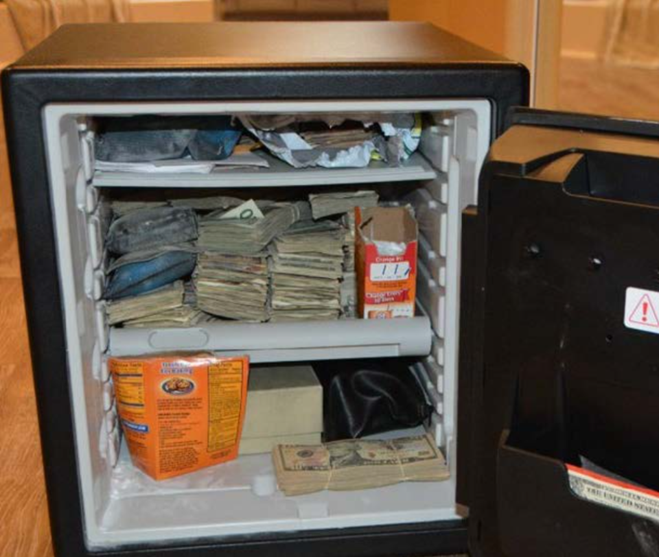 California school administrator Jorge Armando Contreras embezzled more than $16 million from an Orange County, California school district, storing some of the luxury goods he purchased as well as cash in a mini fridge.