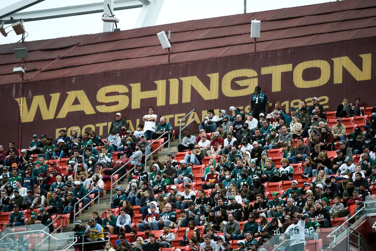 A view of FedEx Field during a game in January 2022.