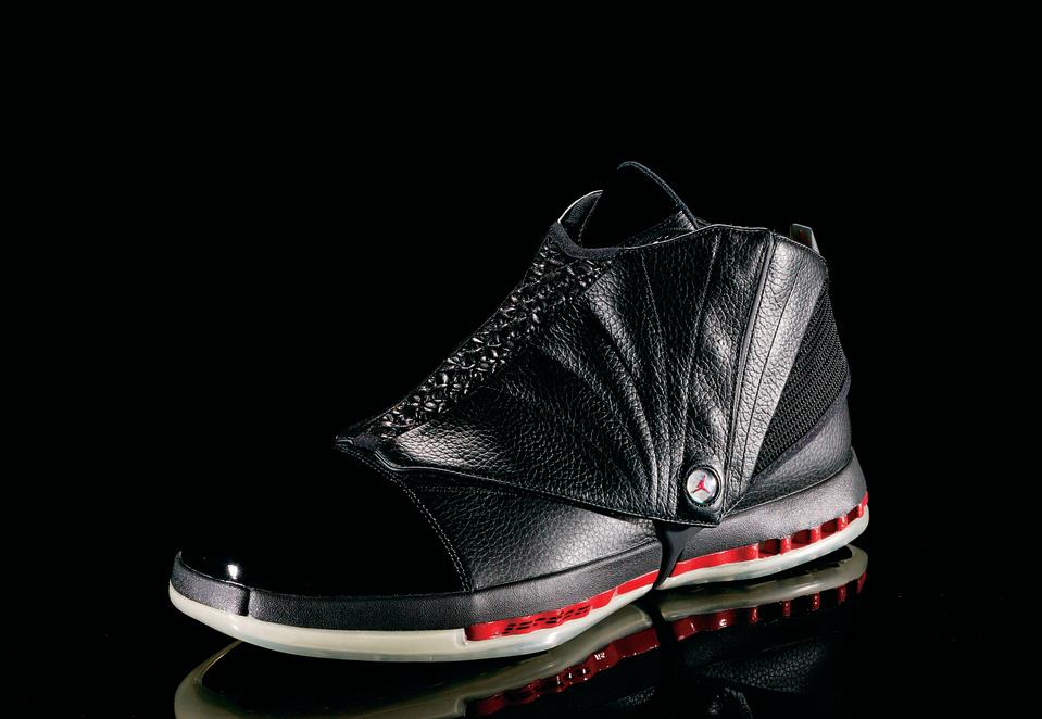 <p>Air Jordan XVI - "Marching On" (2001): The marching-boot design signifies MJ's move from the court to the front office. (Photo courtesy of Nike)</p>