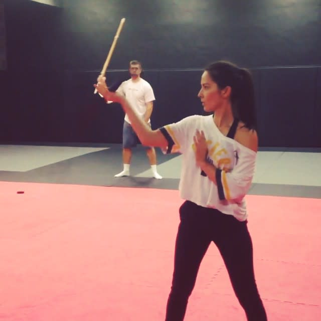 Olivia Munn is taking her role as Psylocke very seriously. The 35-year-old actress will take on the superhero role in the upcoming sequel <em>X-Men: </em> <em>Apocalypse</em>, and after watching the Instagram video of her fight training, we don't wanna mess with Munn! <strong> WATCH: Olivia Munn Believes Celebrity Selfies Are Overrated </strong> "One last freestyle session for the road," the former <em>Newsroom</em> star wrote on Sunday. This isn't the first time the actress has given her 546,000 Instagram followers a peek at her Psylocke skills. In June, Munn and her boyfriend, NFL pro Aaron Rogers, learned some sword "tricks." She's also posted video of her foot-to-face training that included a rapid sequence of impressive freestyle kicks. <strong> MORE: Olivia Munn Is a Dubsmash Queen </strong> <em> X-Men: Apocalypse</em> hits theaters May 27, 2016. <strong>Do you think Munn is right for the role of Psylocke? </strong>