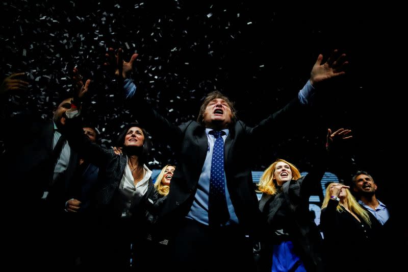 FILE PHOTO: Argentine presidential candidate Javier Milei's closing campaign rally, in Buenos Aires