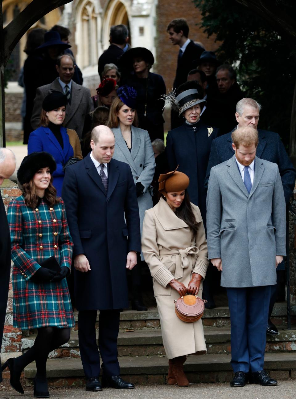 <p>Kate and Meghan performed a respectful curtsy as the Queen arrived. </p>